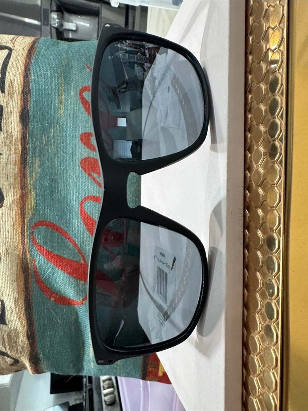 Foster Grant Black Frame Sunglasses with Gray Lenses SR 0322